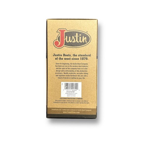 Justin Rodeo Wallet Brown Genuine Leather Tooled Western Stitch RFID Long Bifold - Picture 5 of 7